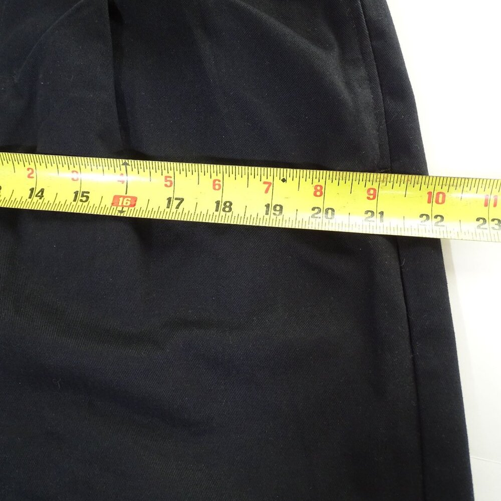 Lands End Mens Traditional Fit Pleated Black Dressy Chino Shorts Size 34 Casual - Picture 11 of 13